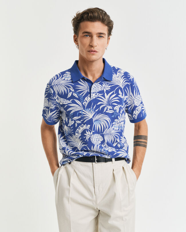 Tropical Print Poloshirt