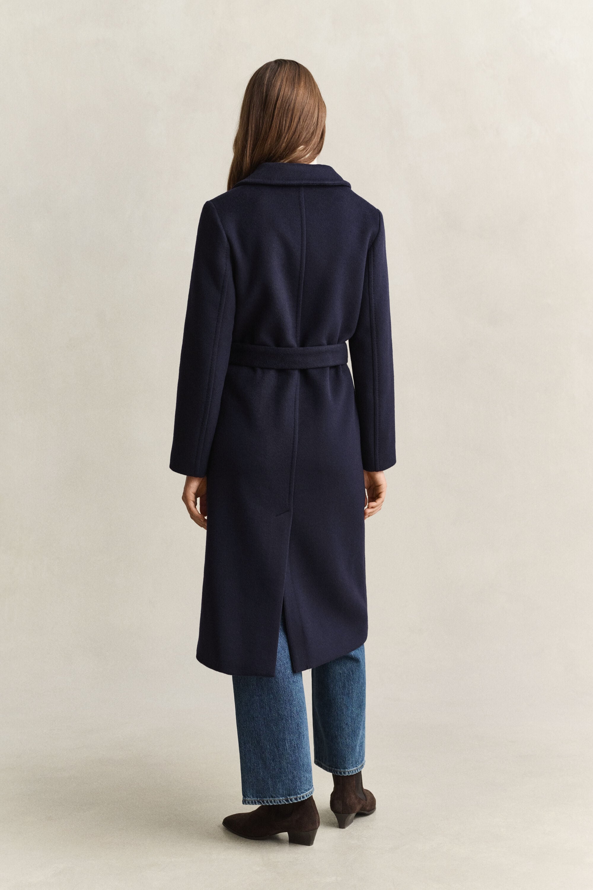 Belted Wool Blend Coat