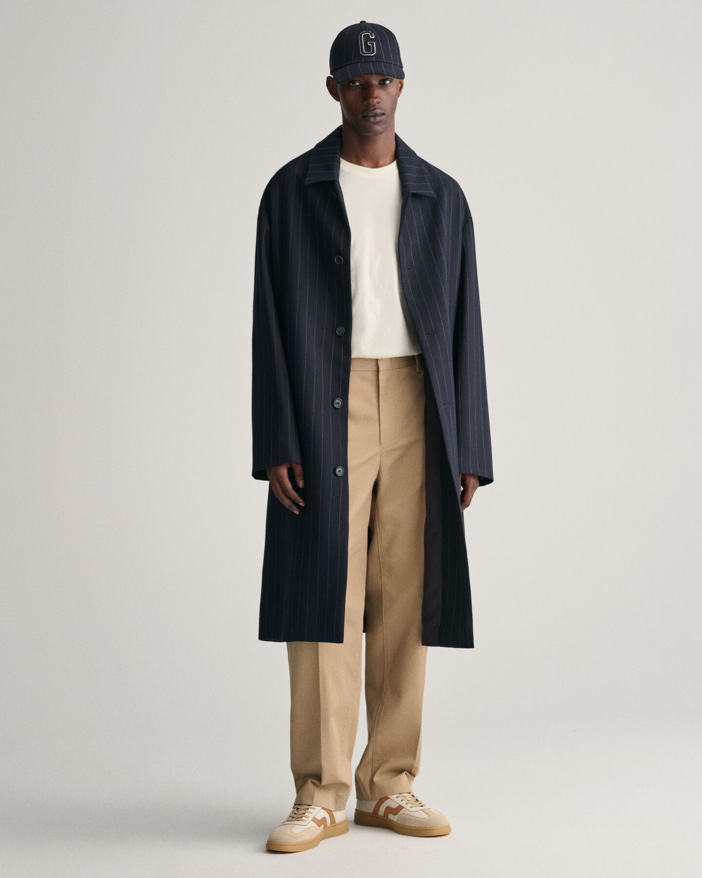 Mantel mit Nadelstreifen