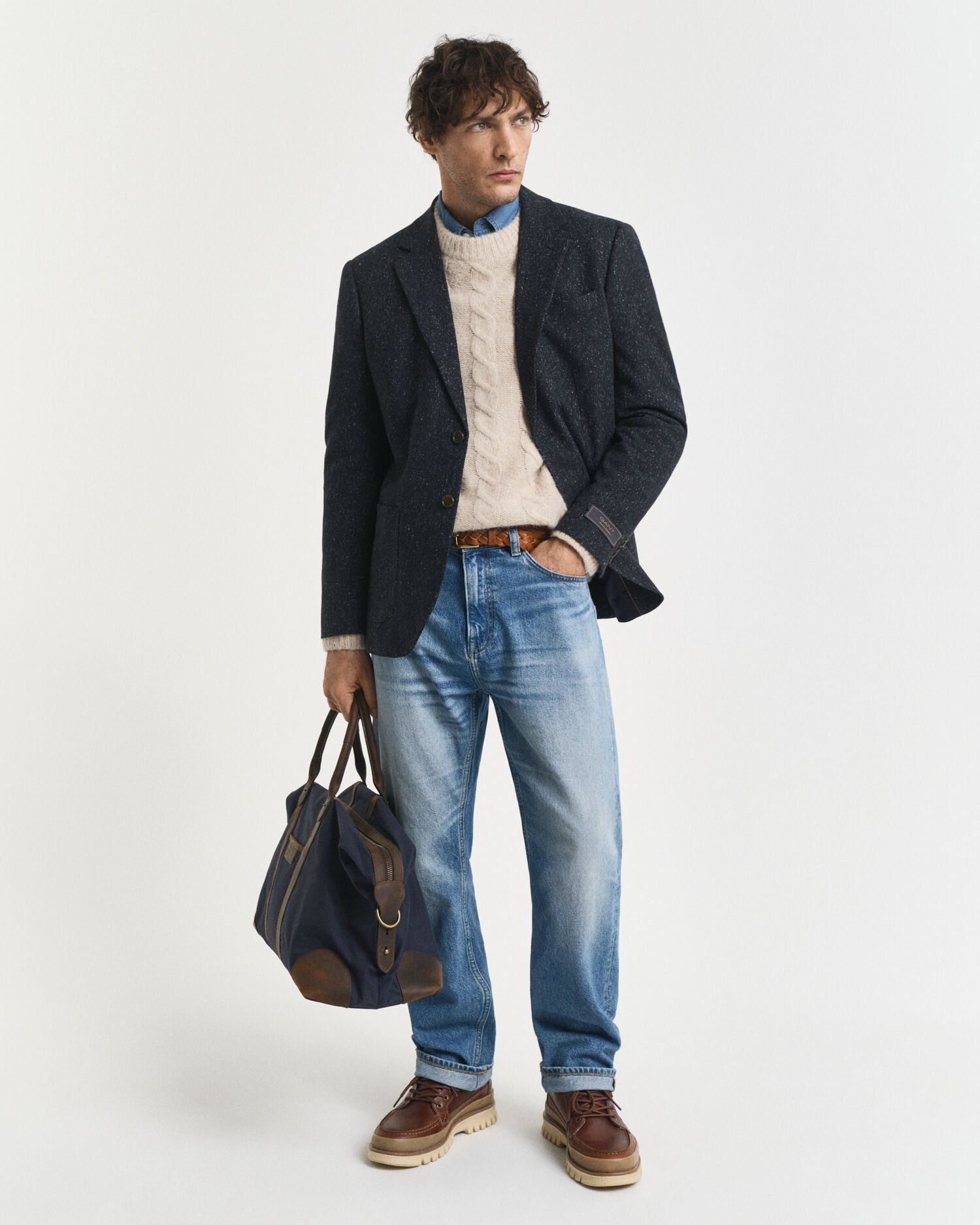 Veste de costume coupe slim en Donegal