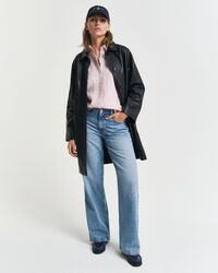 Regular Fit Leinenbluse mit Streifen