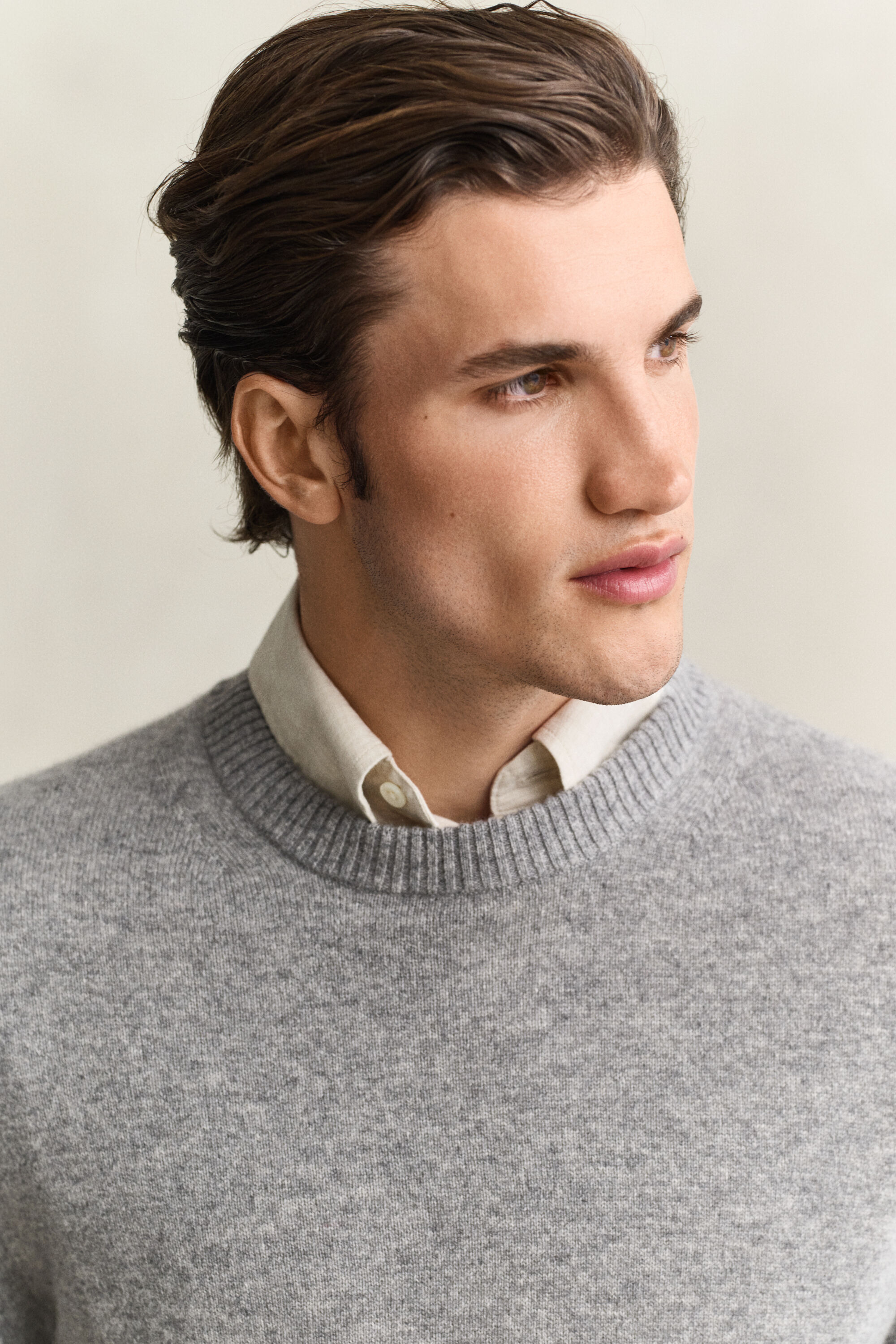 Pull col rond en cachemire