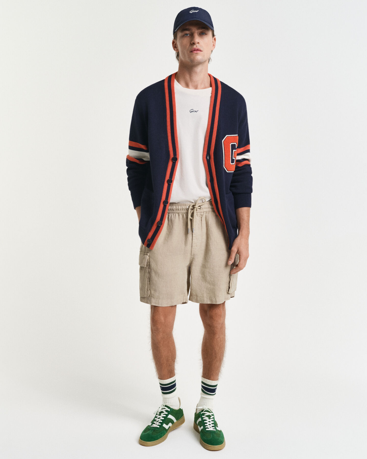 Regular Fit Cargoshorts aus Leinen