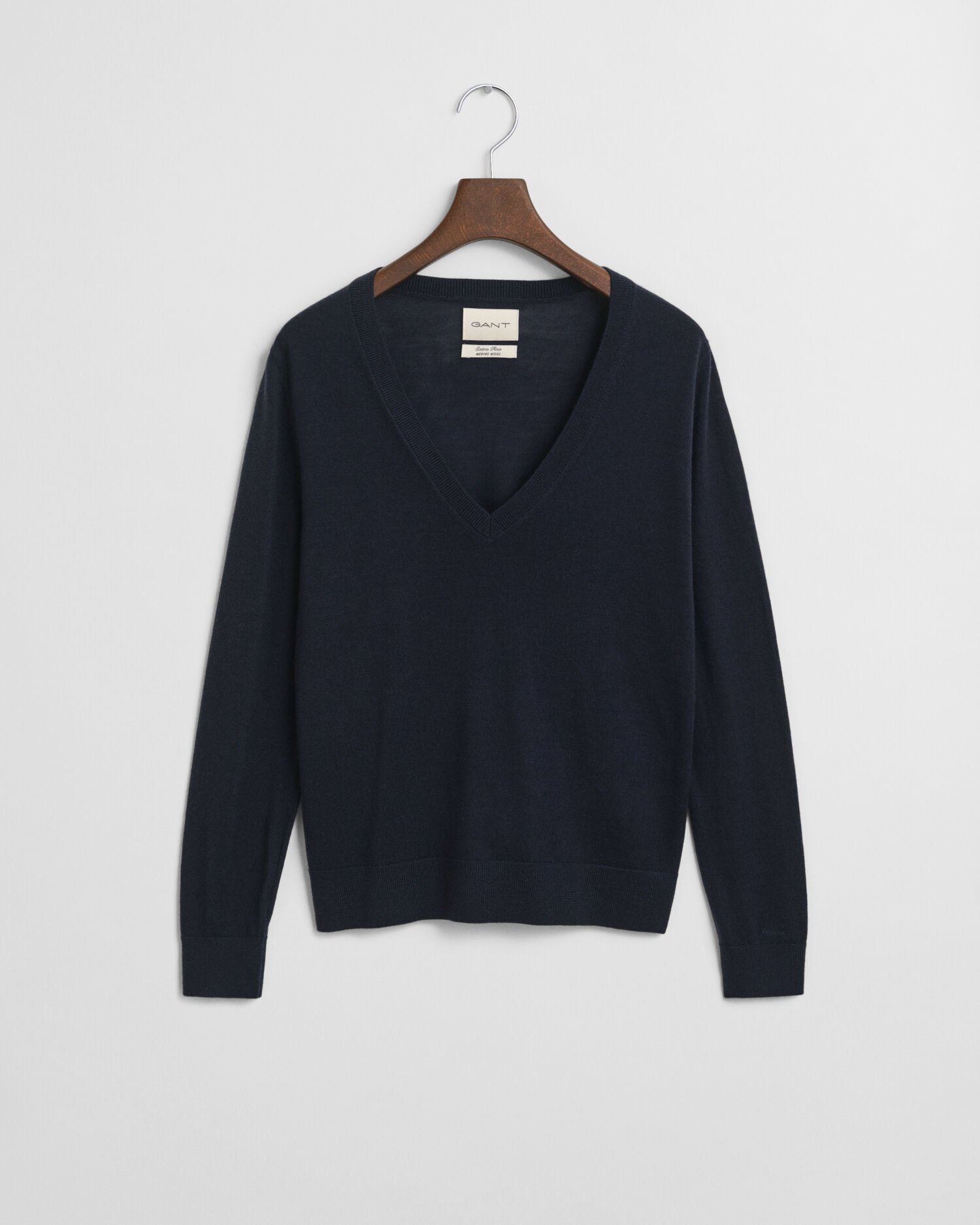 V-Neck Pullover aus extra feiner Merinowolle