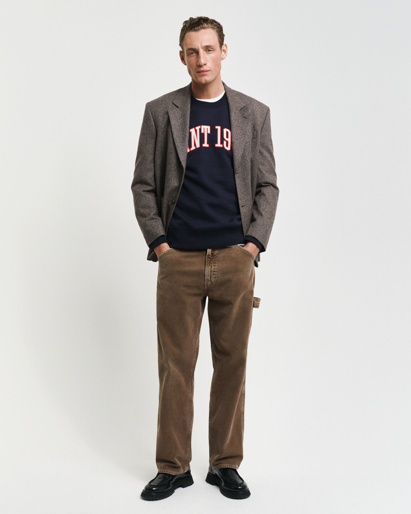 Color Blocked Rundhals-Sweatshirt