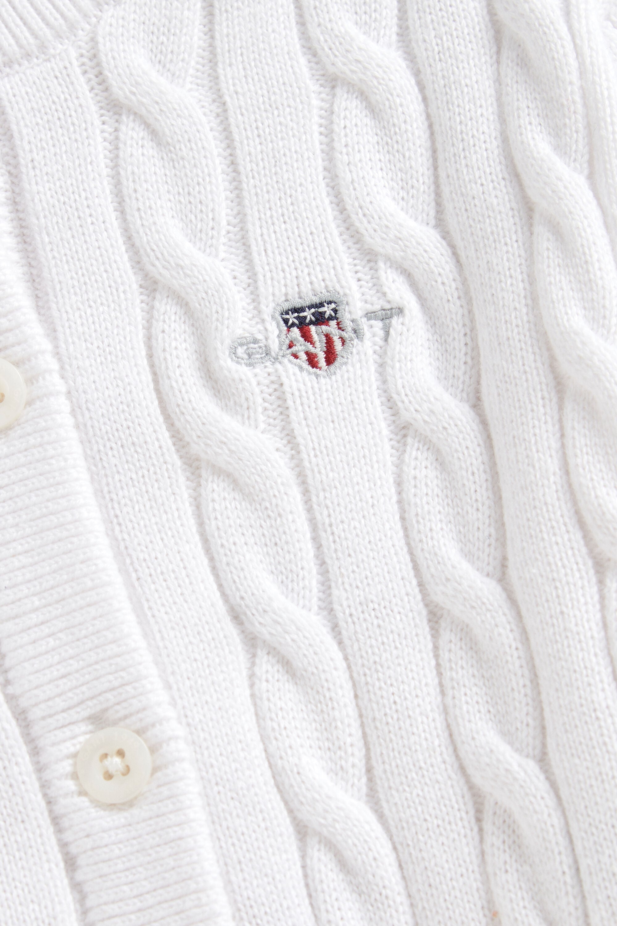 Girls Shield Cable Knit Cardigan