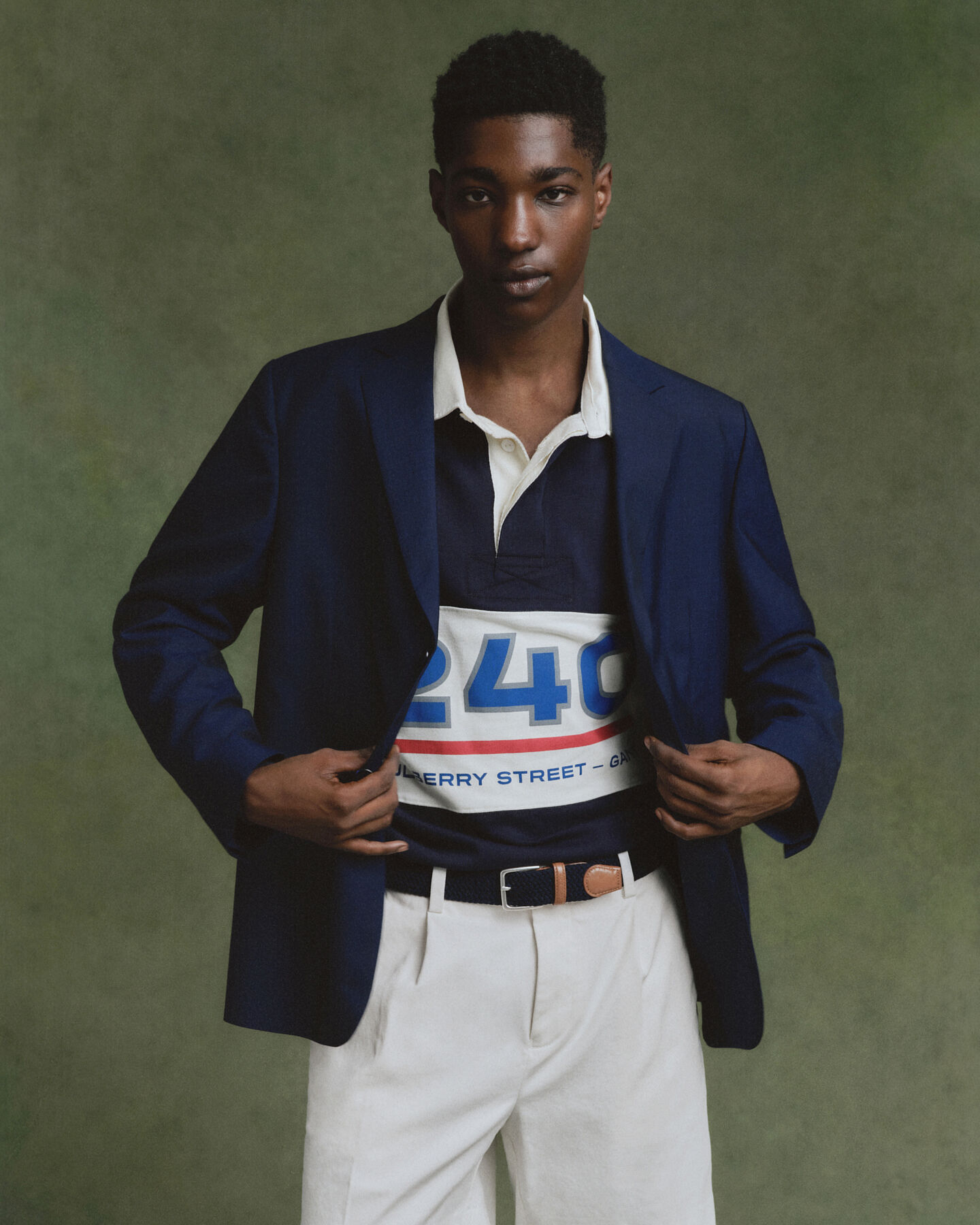 Graphic Heavy Rugger mit Blockstreifen