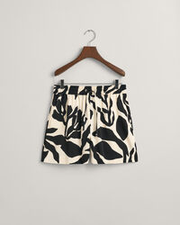 Relaxed Fit Palm Print Pull-On Shorts