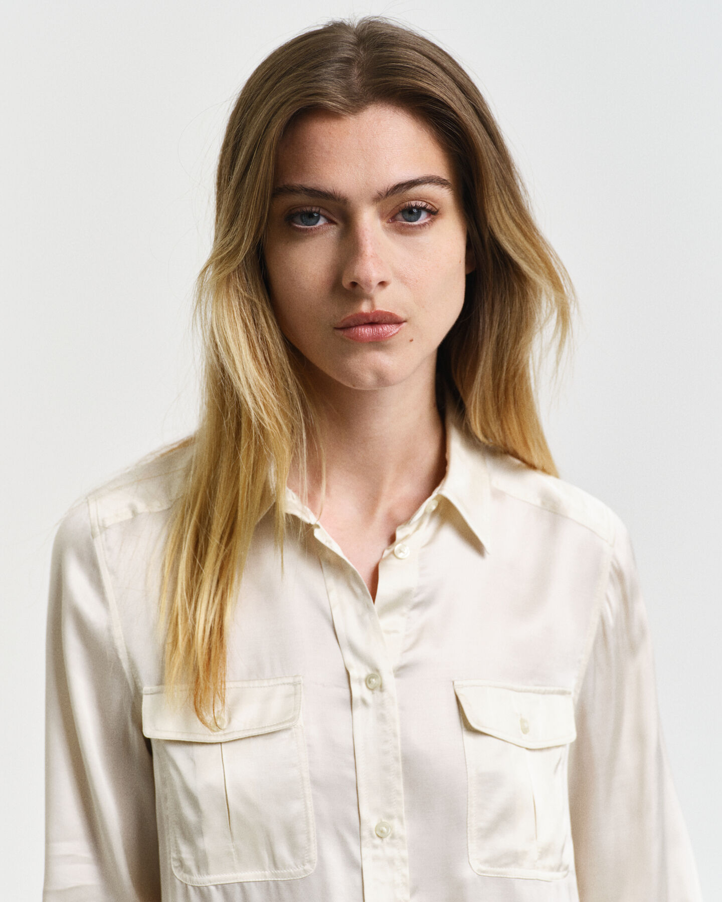 Regular Fit Bluse mit Tasche