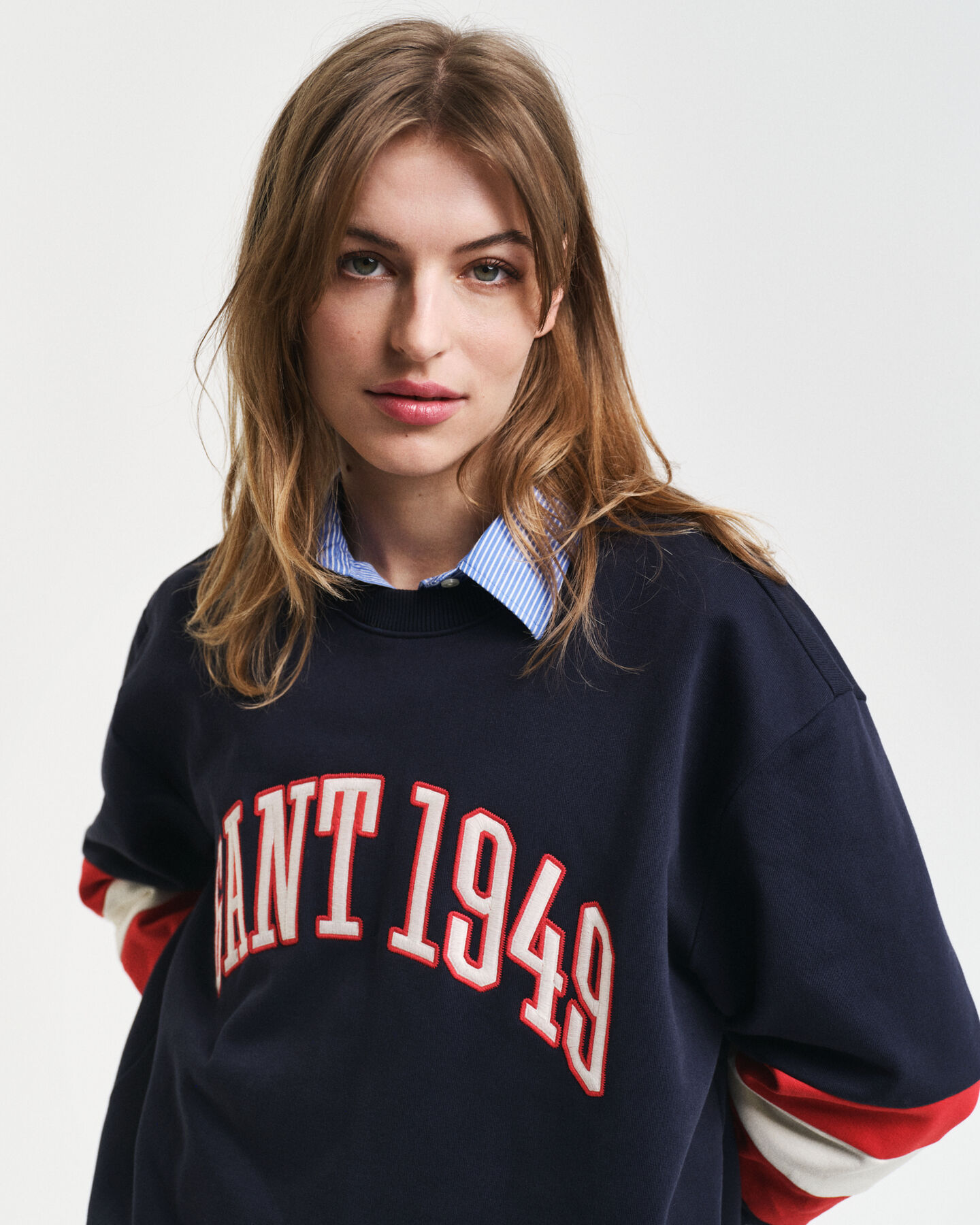 Color Blocked Rundhals-Sweatshirt