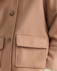 Cropped Jacke aus Wollmischung