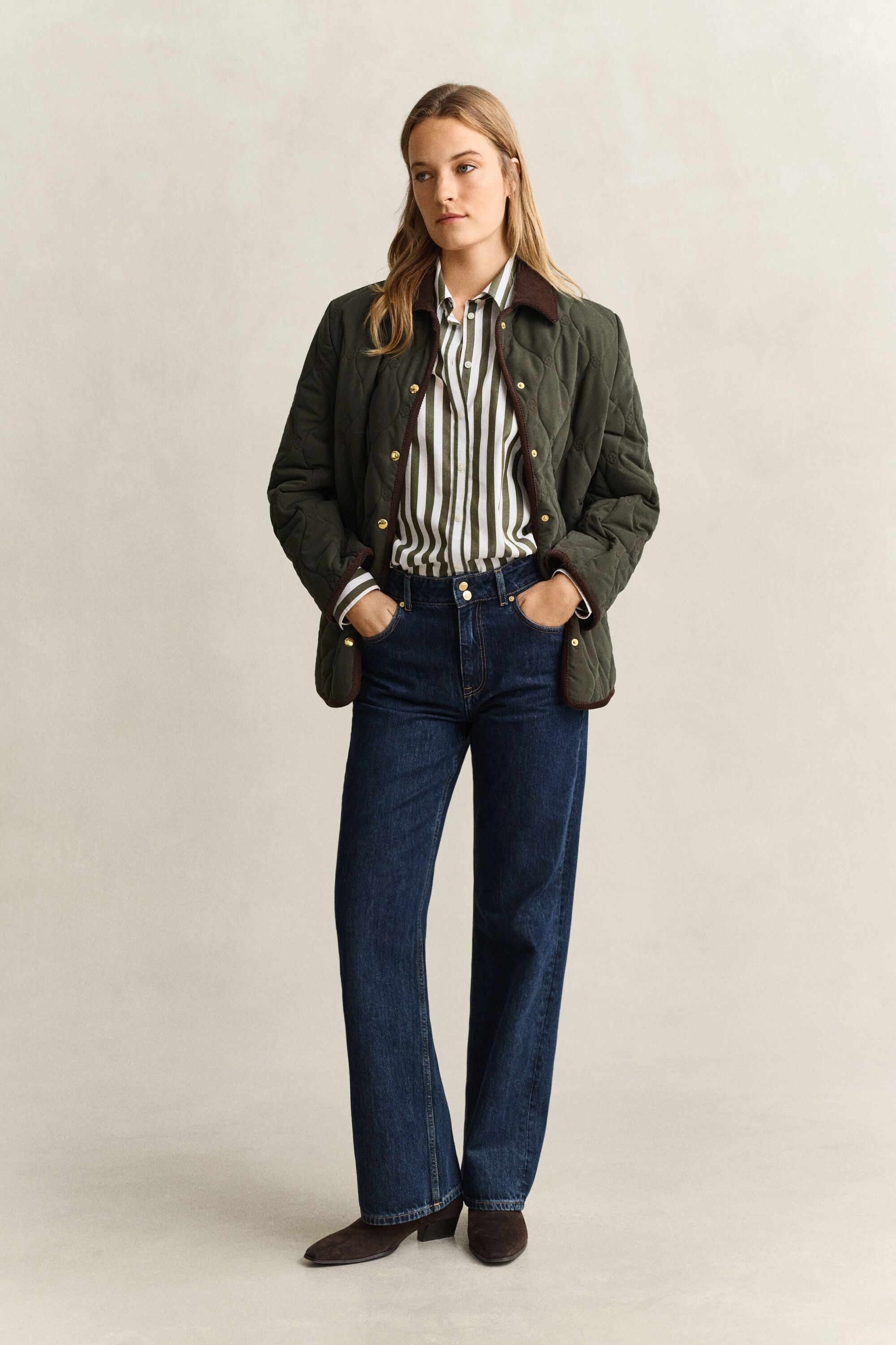 Camicia in popeline a righe relaxed