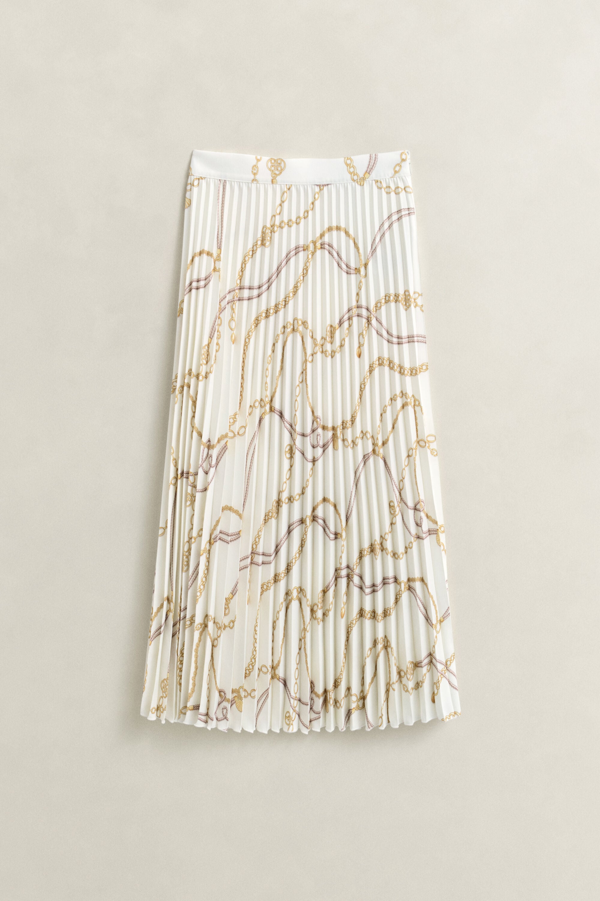 Plissierter Midirock mit Print