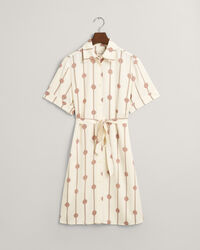 Kurzärmliges Hemdblusenkleid mit Print