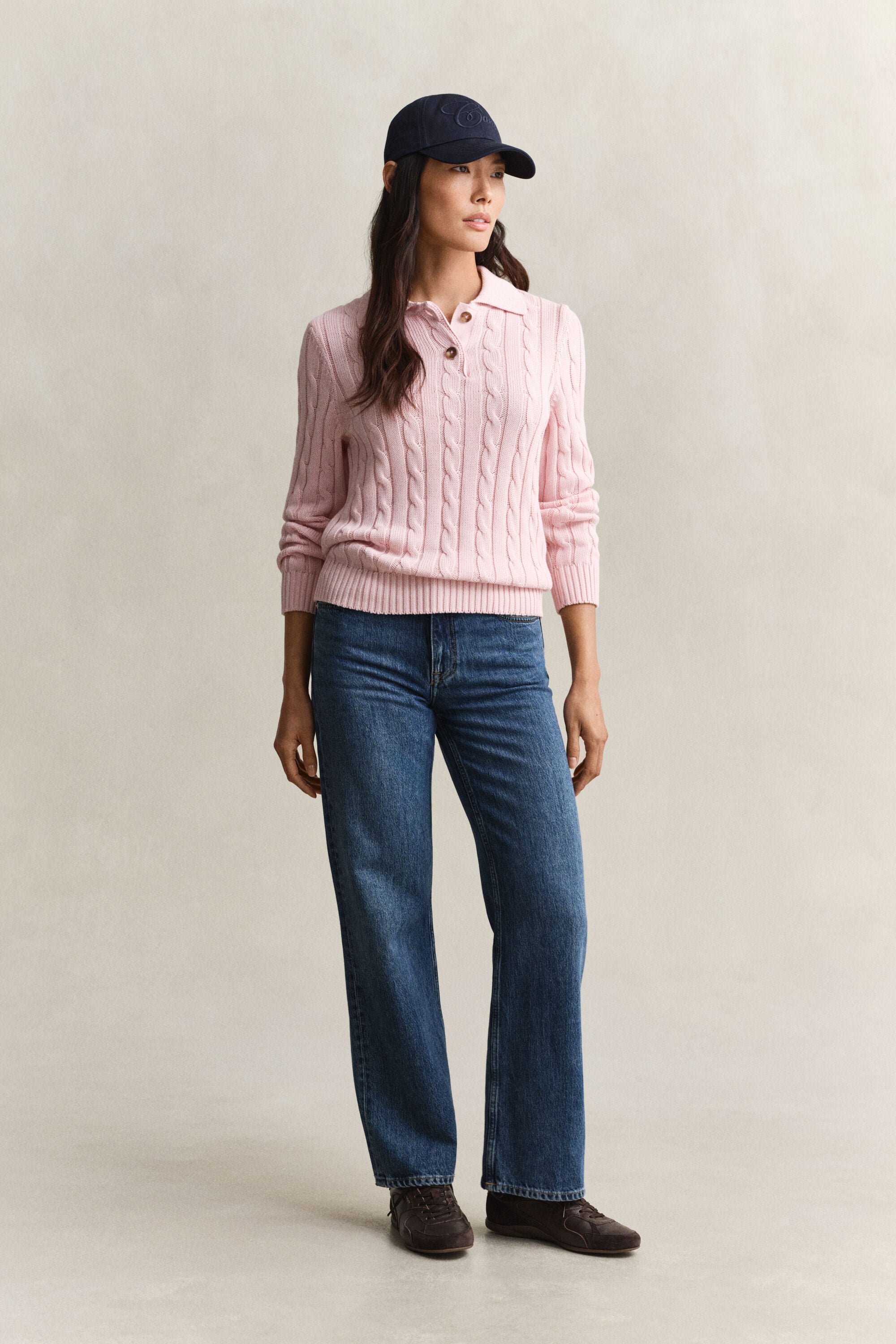 Zopfstrick Pullover aus Baumwolle