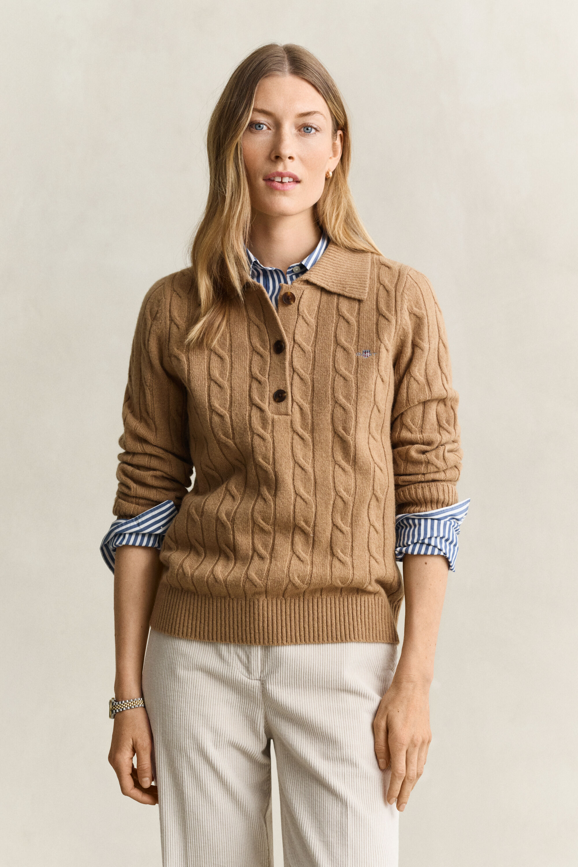 Lambswool Cable Knit Rugger