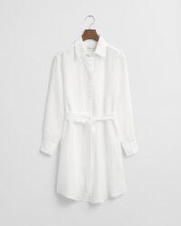 Hemdblusenkleid aus Leinen mit G&uuml;rtel