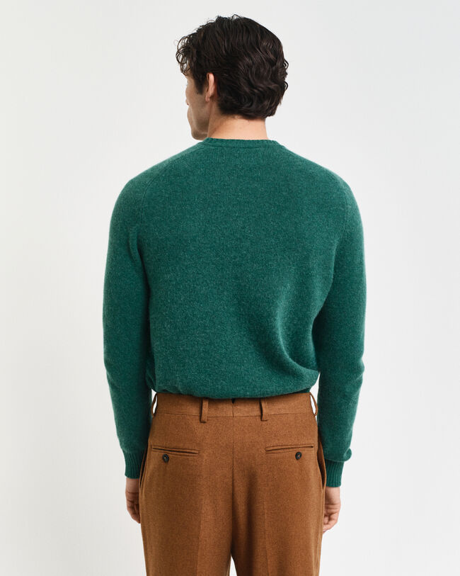 Rundhalspullover aus Wollgemisch