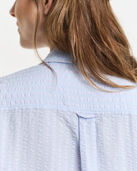 Tonal Seersucker Kleid mit Streifen