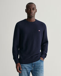 Rundhalspullover mit dezenter Struktur