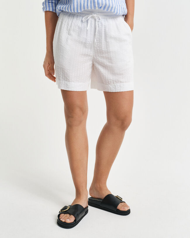 Tonal Seersucker Shorts mit Streifen