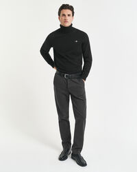 Slim Fit Herringbone Hose aus Baumwolle