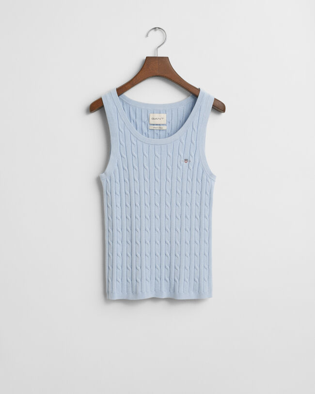 Tanktop aus Stretch-Baumwolle mit Zopfmuster