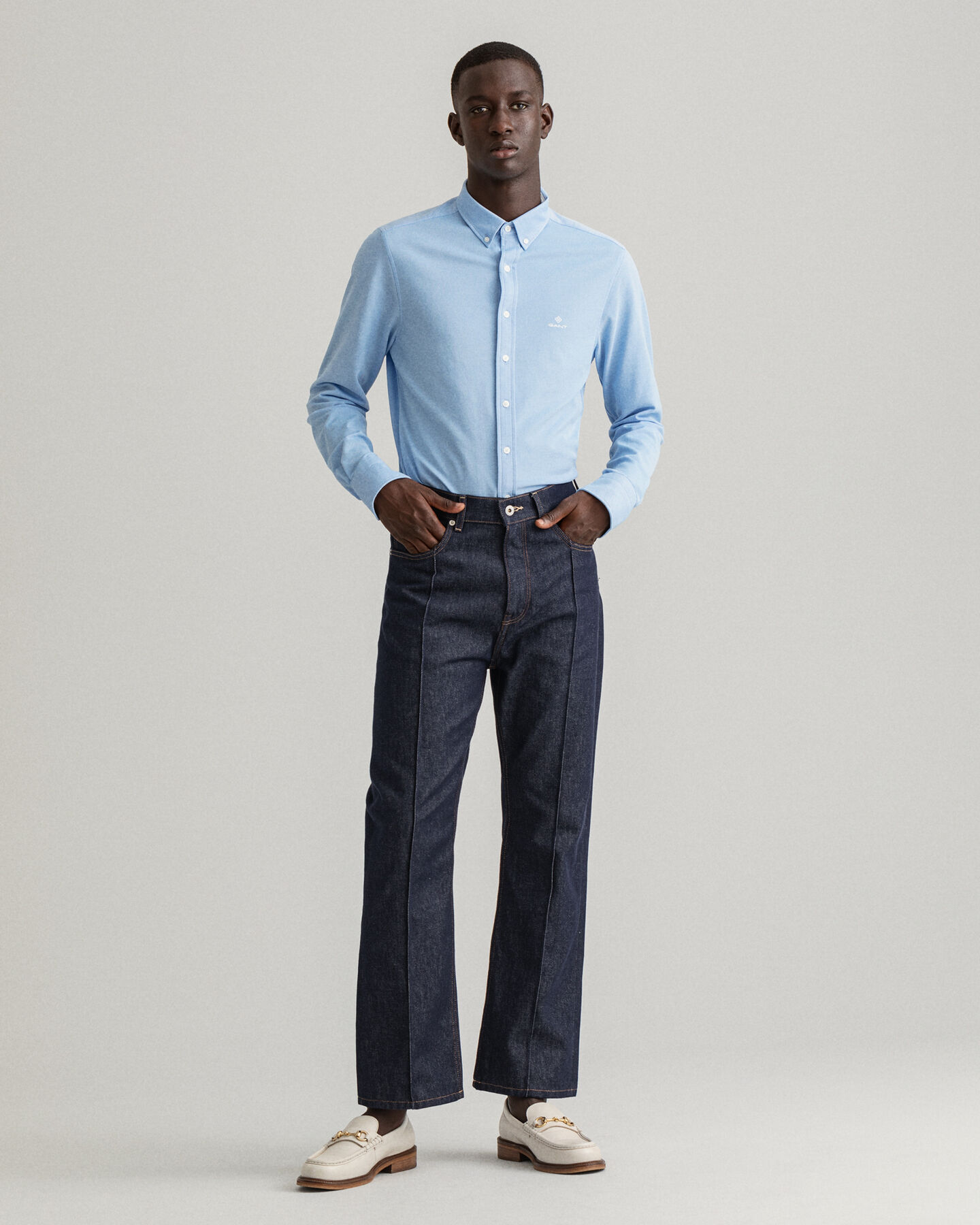 Tech Prep™ Slim Fit Piqué Hemd