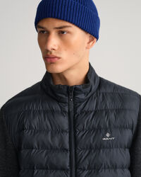 Leicht wattierte Mixed Media Jacke