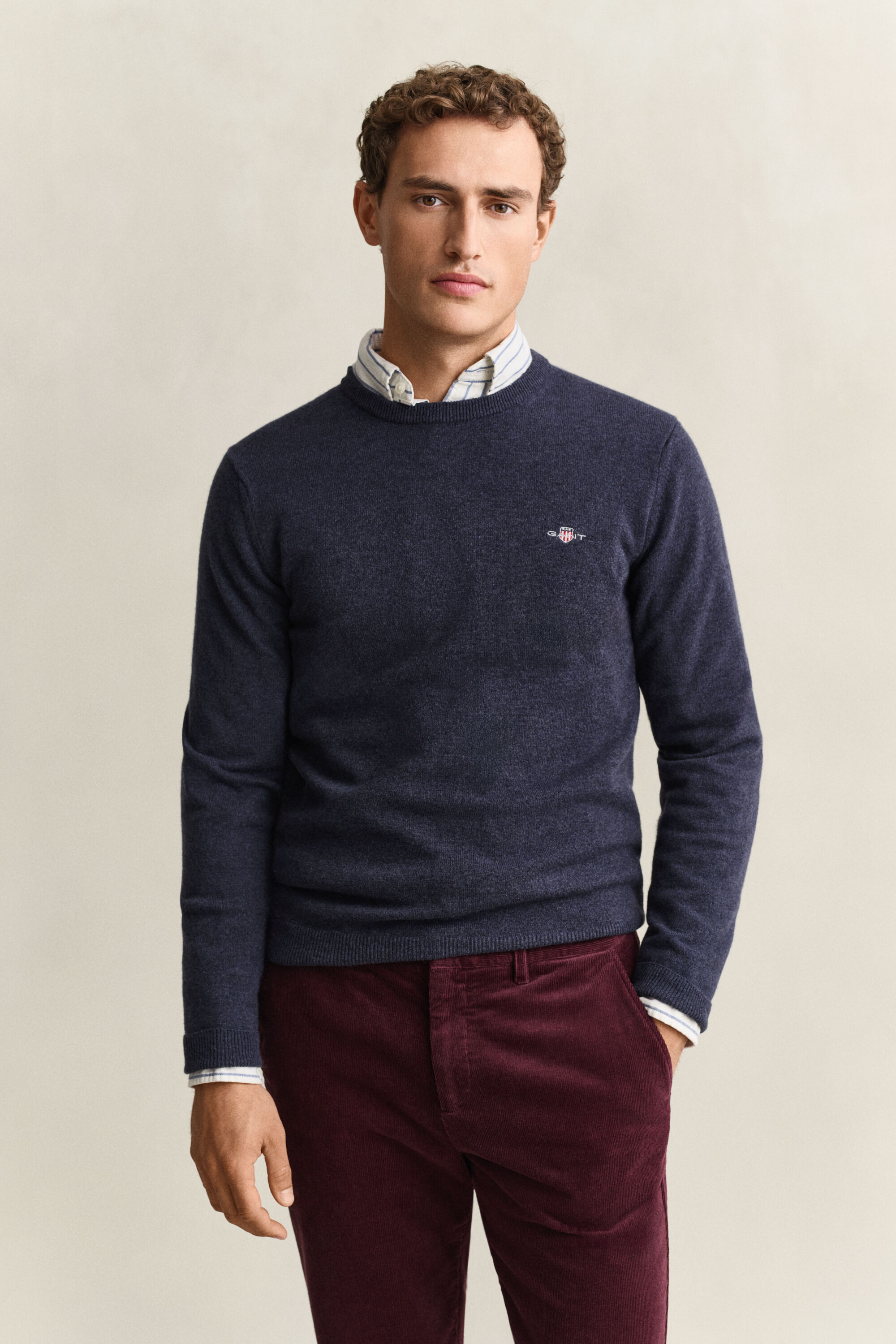 Maglia girocollo in lana d’agnello