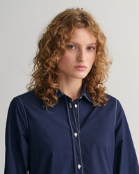 Hemdblusenkleid mit Kontrastnähten