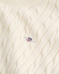 Teens Shield Zopfstrick Rundhalspullover aus Baumwolle