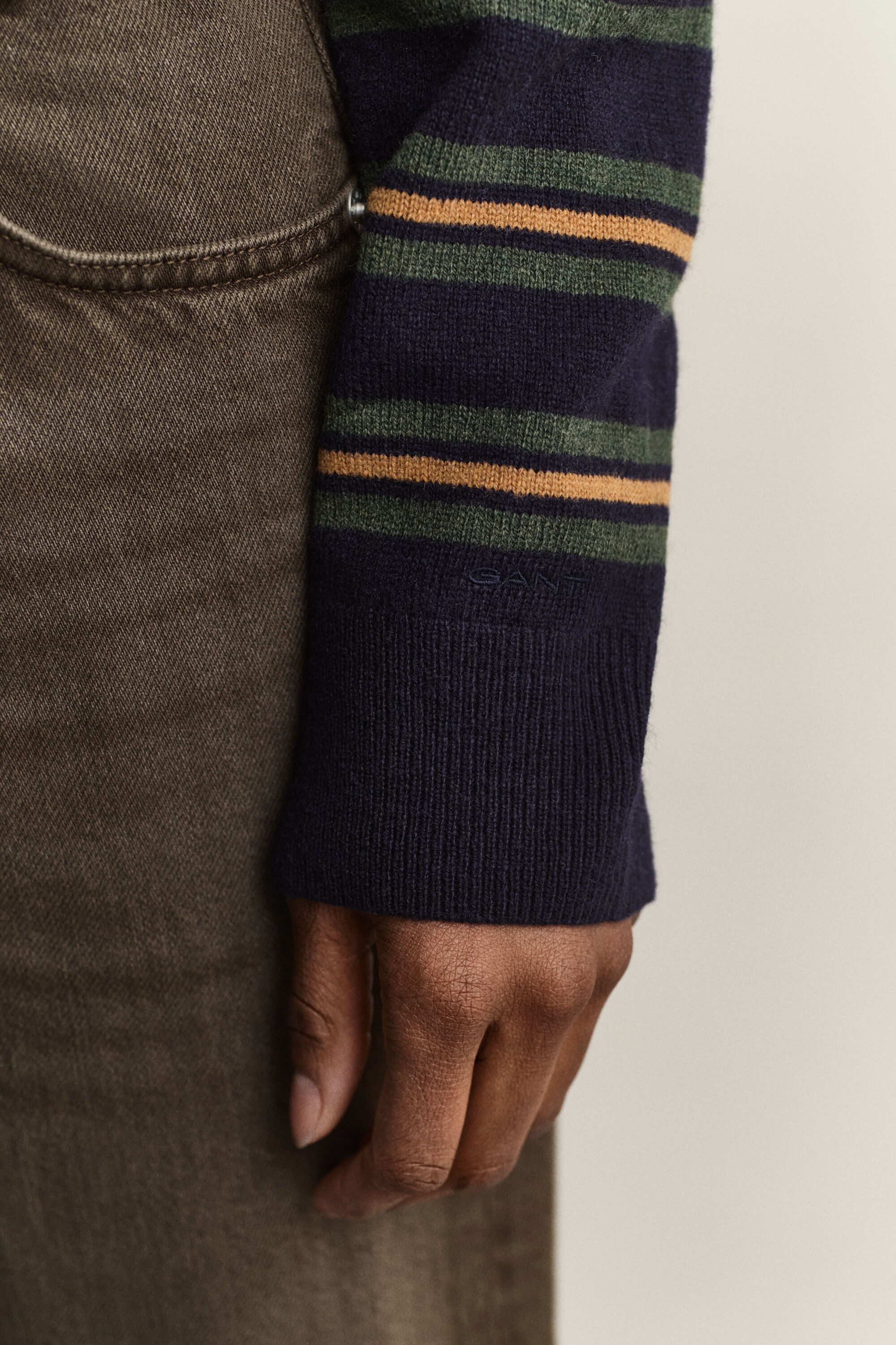 Striped Superfine Lambswool Rugger