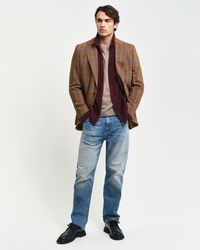 Zopfmuster Strickjacke mit Reißverschluss