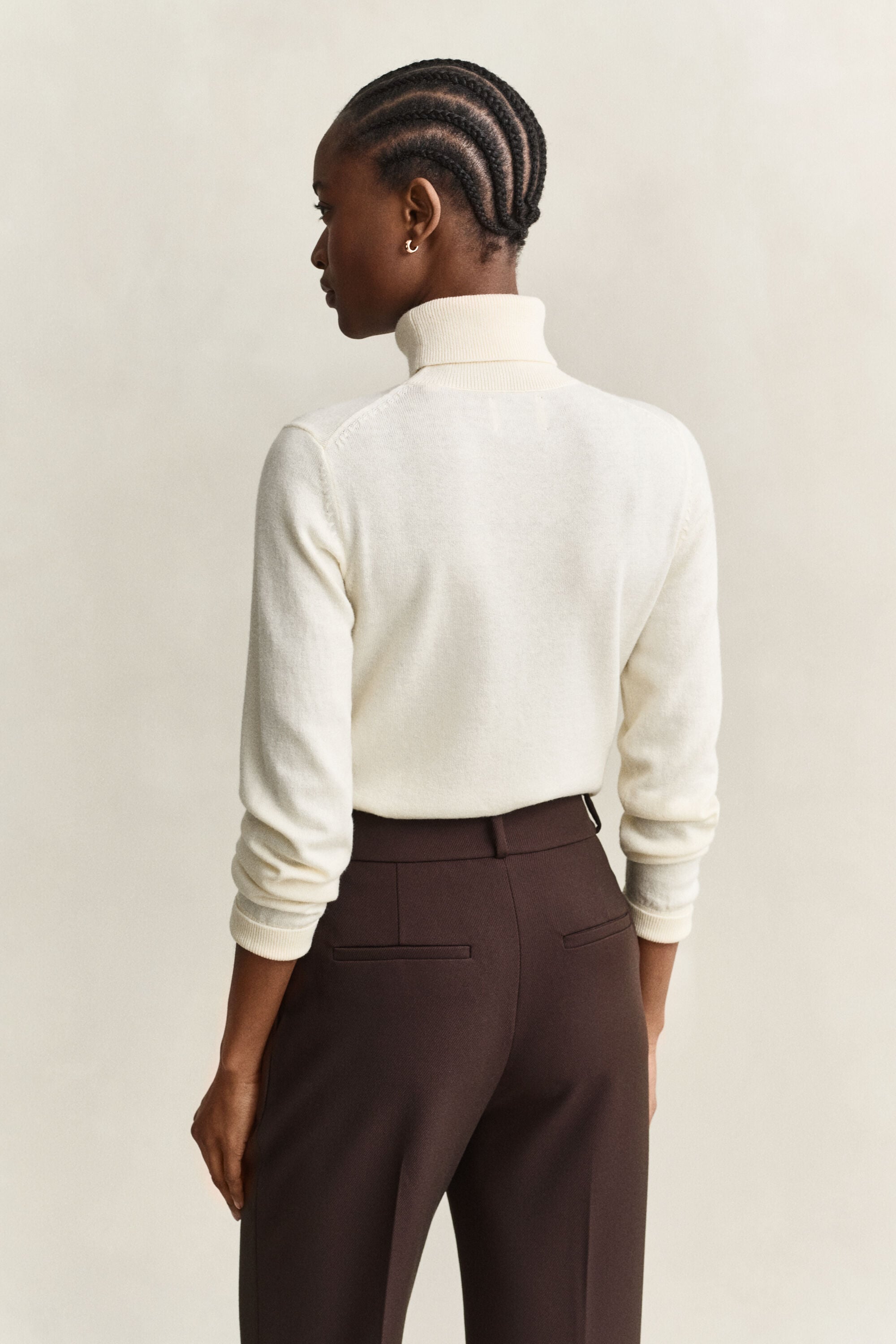 Wool Cotton Turtleneck Sweater