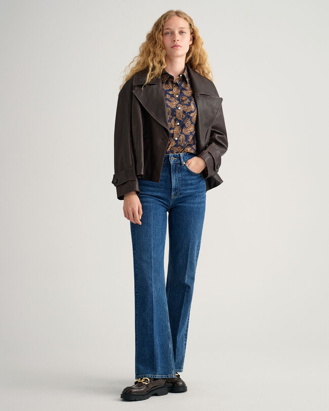 Regular Fit Paisley Bluse aus Baumwoll-Voile