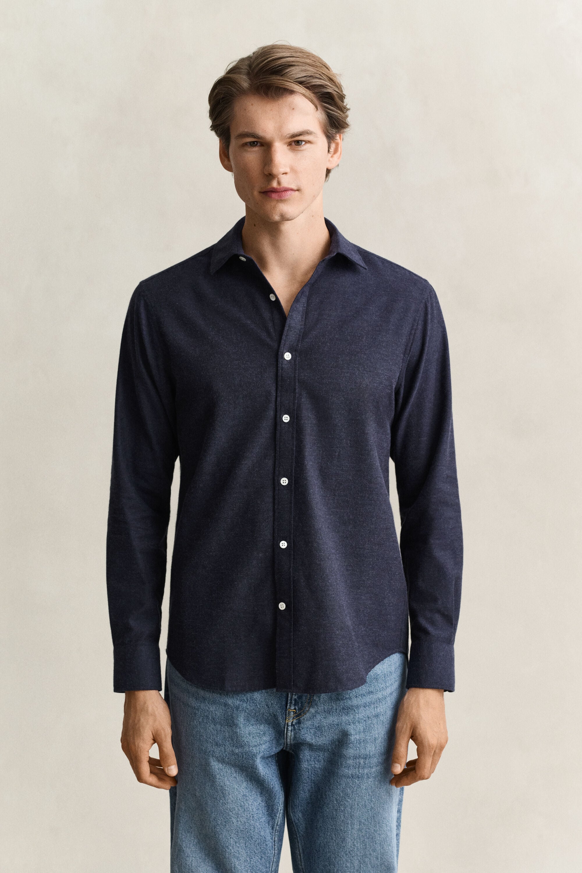 Camicia in flanella mélange