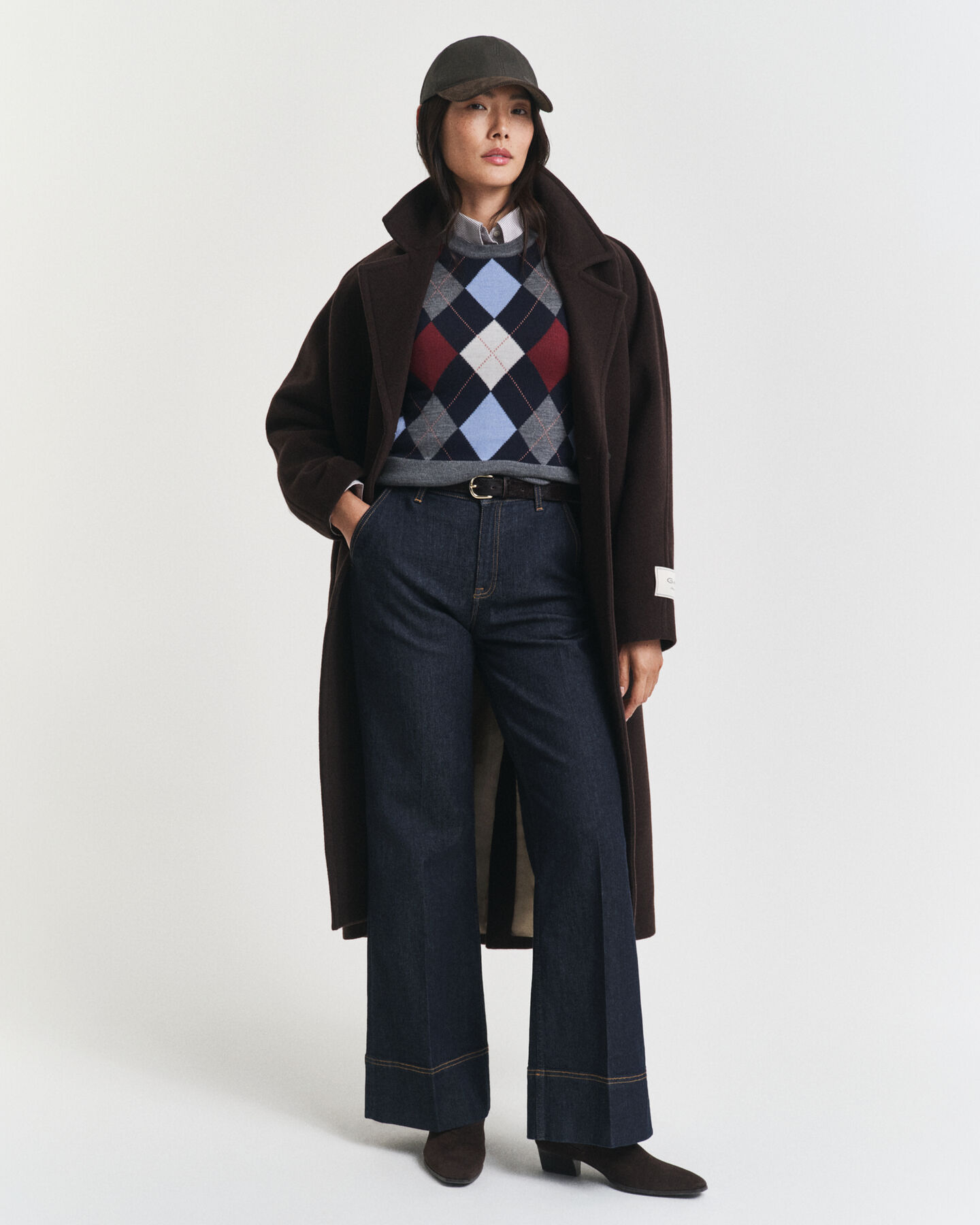 Argyle Pullunder mit Rundhalsausschnitt