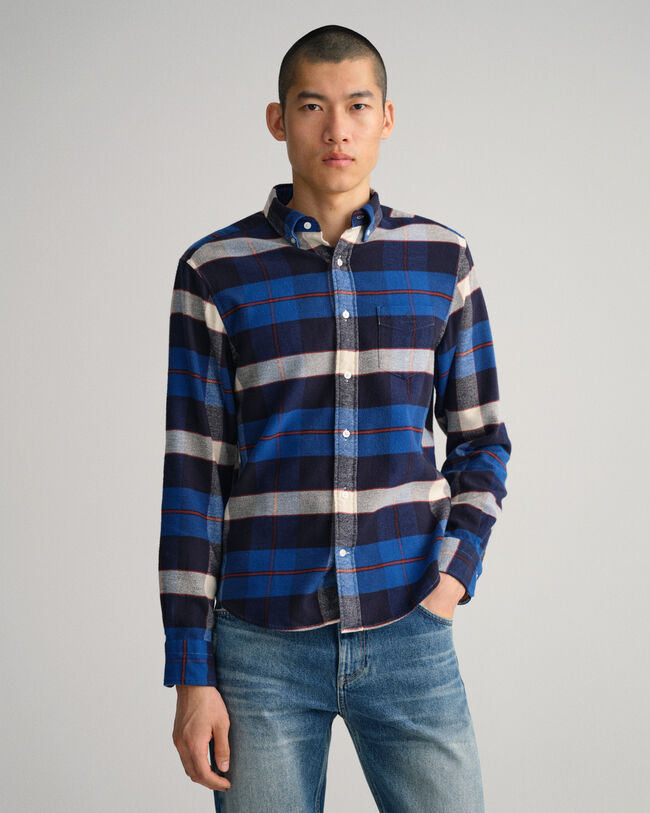 Regular Fit Flanellhemd mit Tartan-Muster
