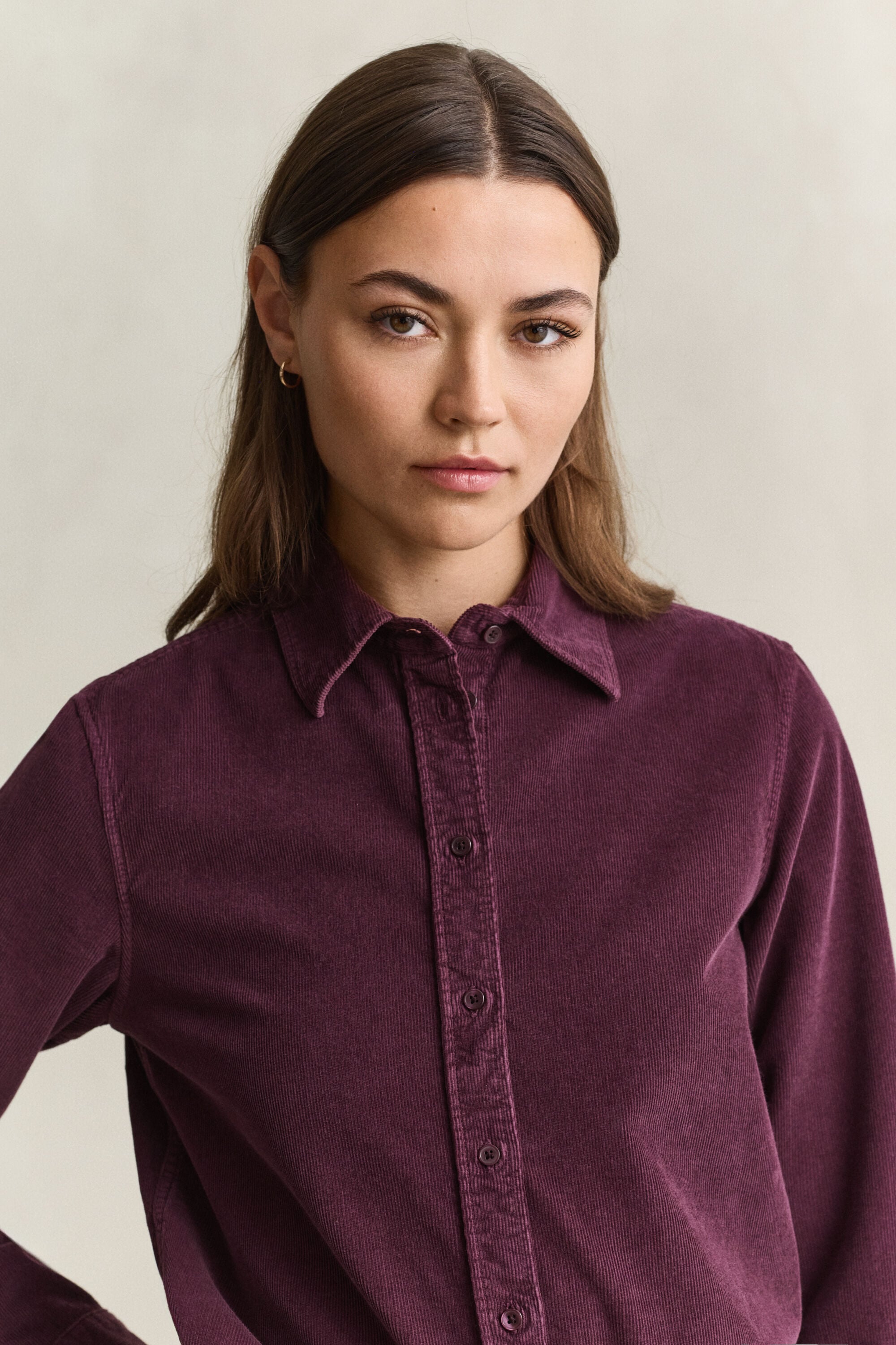 Camicia in velluto a coste regular