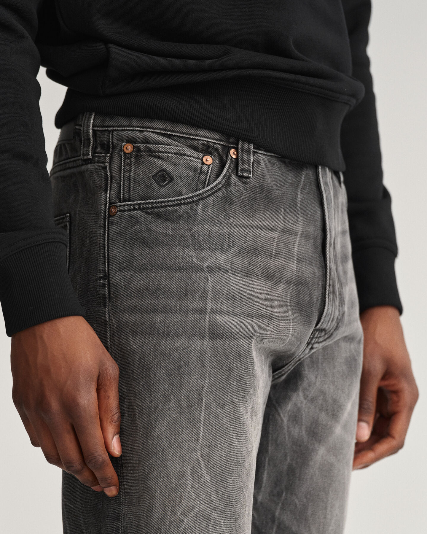 Hayes Slim Fit Jeans mit Vintage-Waschung