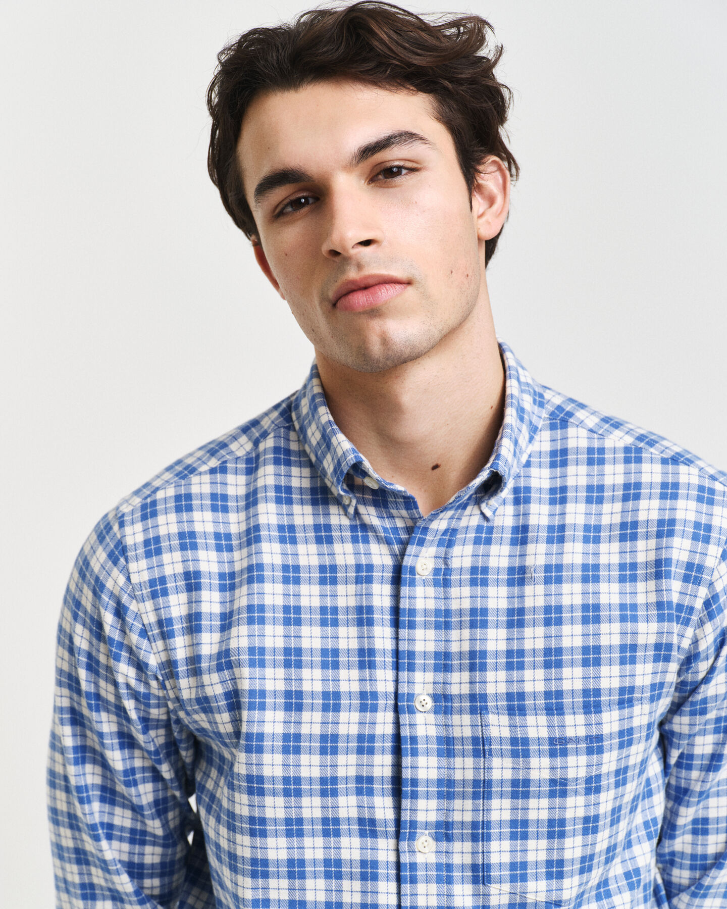 Regular Fit Flanellbluse mit Karomuster