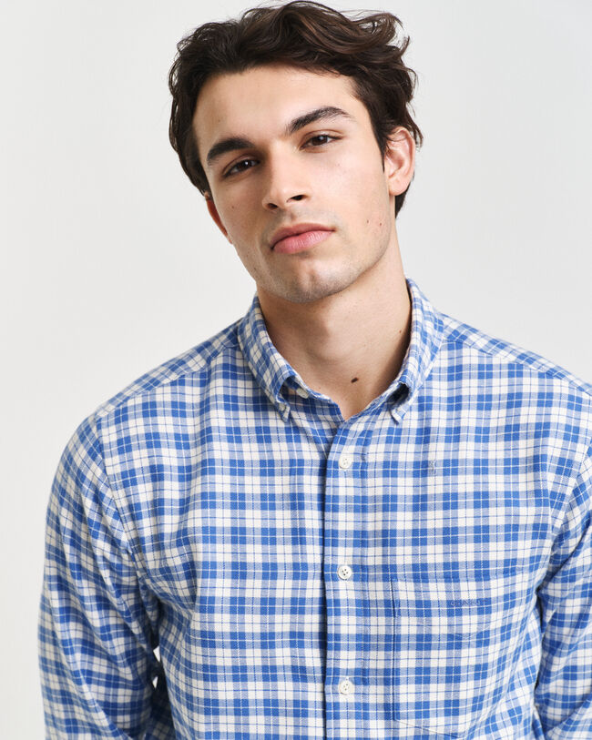 Regular Fit Flanellbluse mit Karomuster