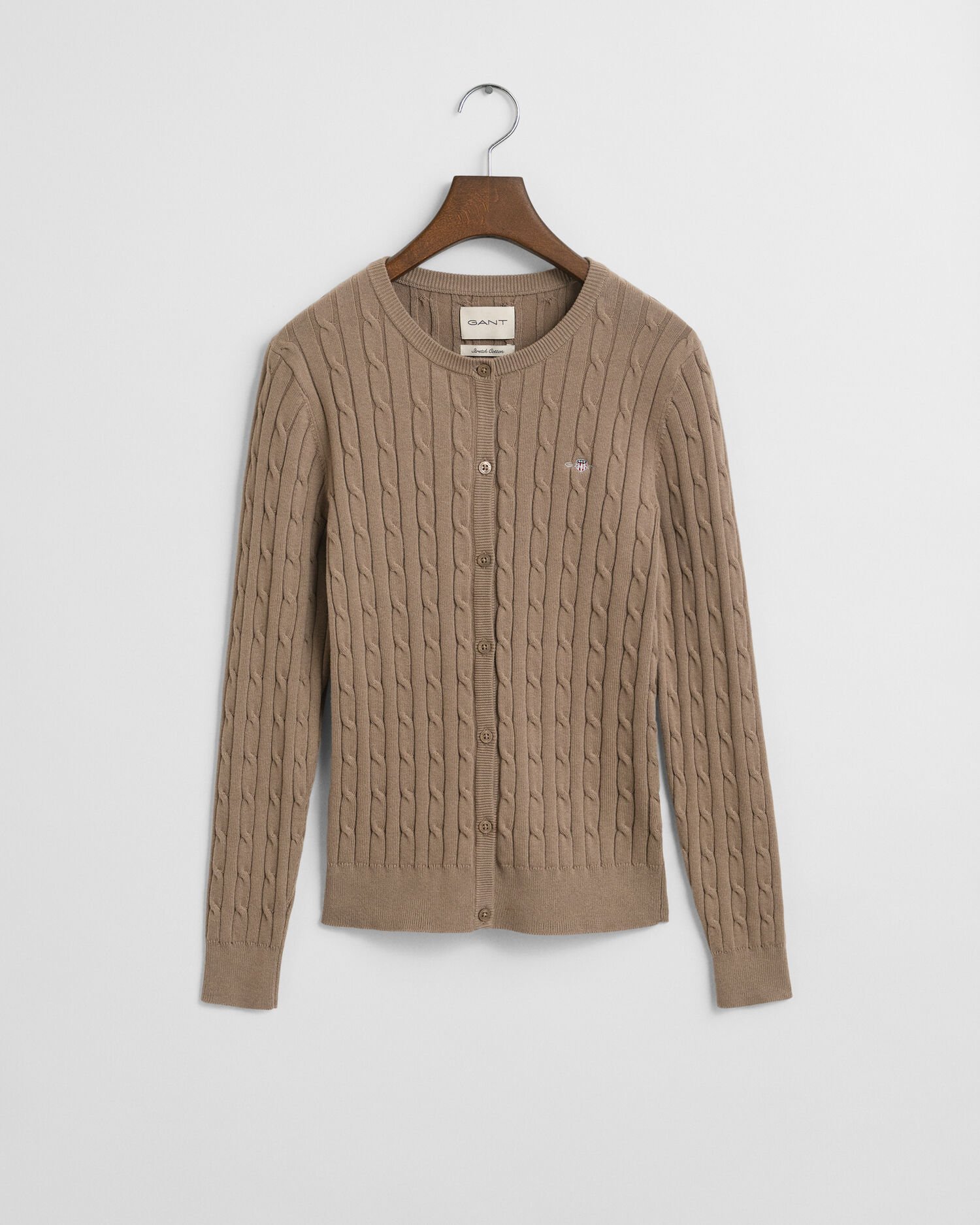 Strickjacke mit Zopfmuster