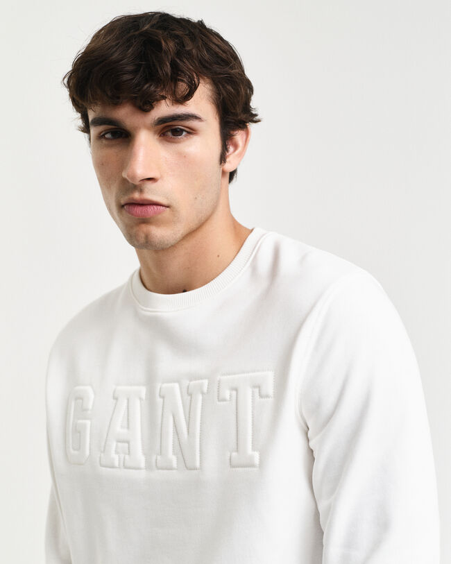 Embossed Rundhals-Sweatshirt