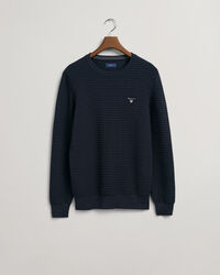 Struktur Rundhalspullover aus Baumwolle