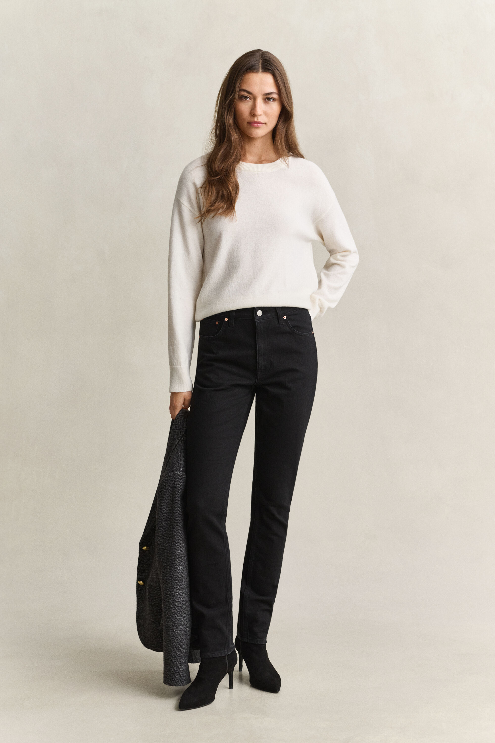 Superfine Lambswool Crew Neck Sweater