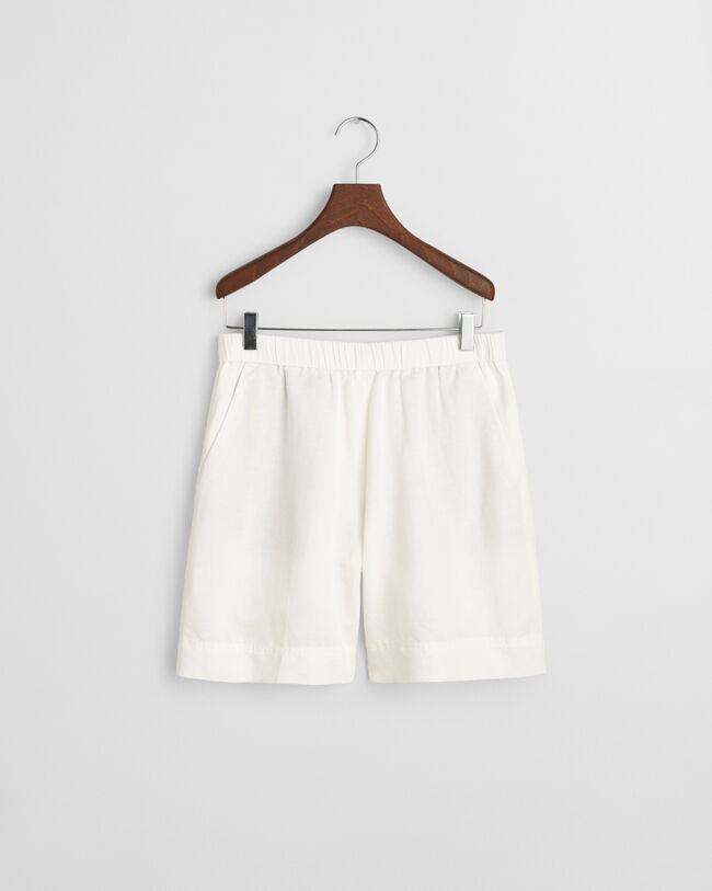 Relaxed Fit Leinenmix Pull-On Shorts