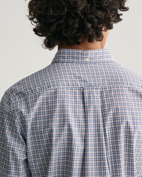 Regular Fit Popeline Hemd mit Mikro-Karomuster