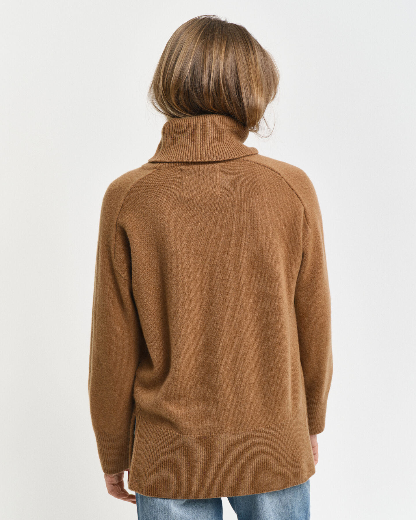 Herringbone Rollkragenpullover mit Detail